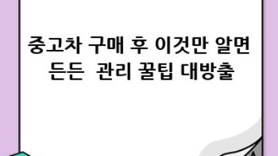 보은군 수한면 성리에서 득템?! ✨ 나만 몰랐던 중고차 구매 꿀팁 대방출!